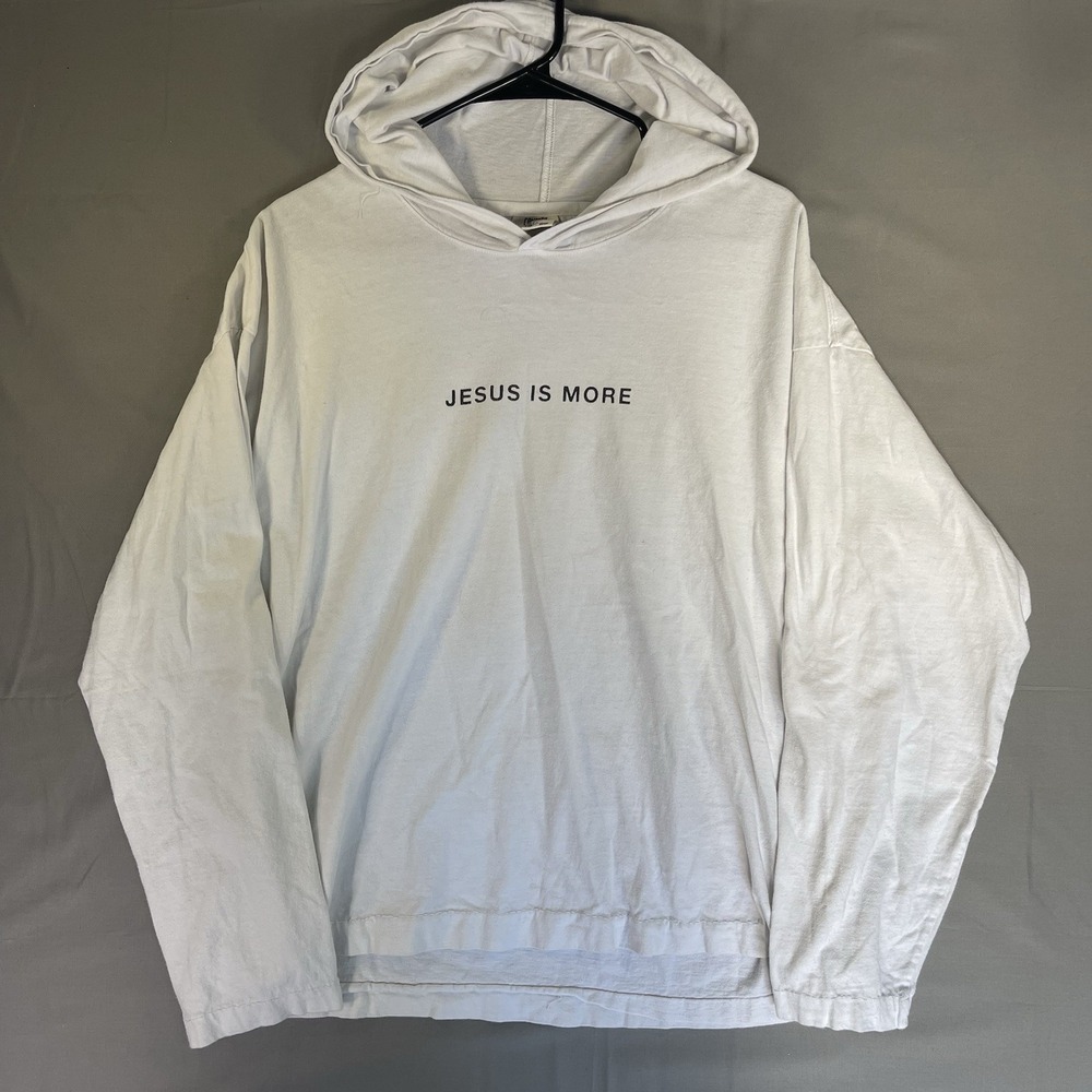 Jesus Is More Lighyweight Hoodie Comfort Colors Mens  XL Cropped Fit